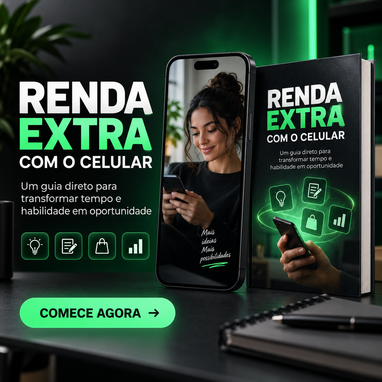 Apresentação do guia Renda Extra com o Celular
